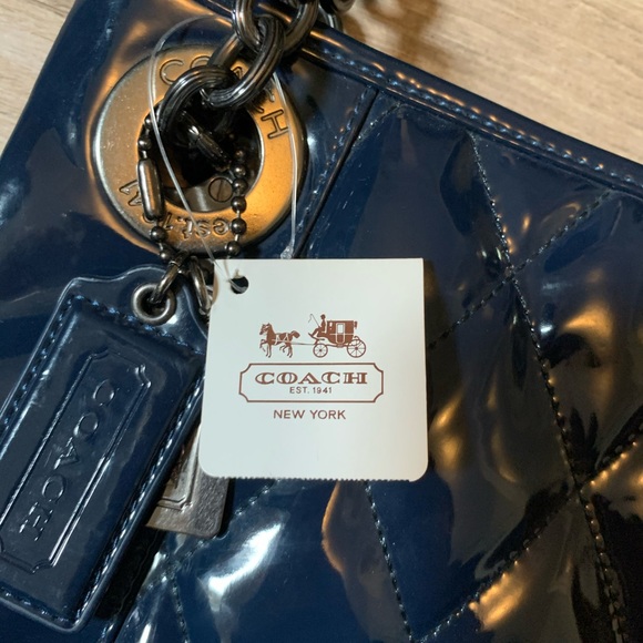 🆕 Coach | Cobalt Liquid Gloss Tote - Picture 2 of 14